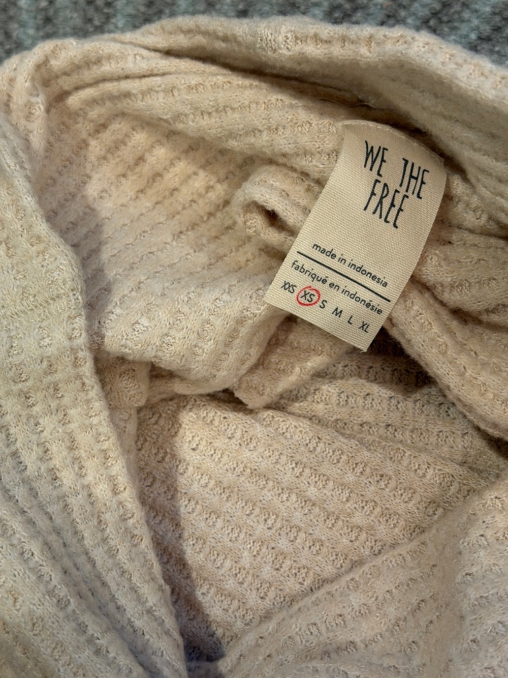 We The Free Cream Thermal Funnel Neck Top - Picture 4 of 4